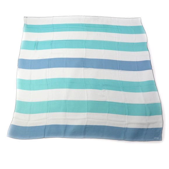 Hermes 100% Silk Muslin With Logo Large Chiffon Scarf/shawl Multicolor With Box - Picture 1 of 9